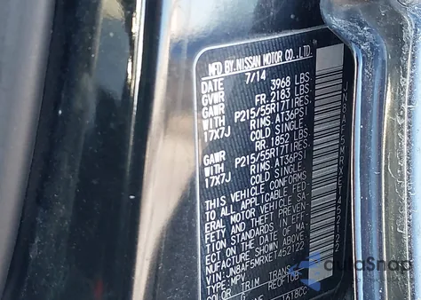 2014 Nissan Juke S из США, поврежденный, VIN JN8AF5MRXET452122